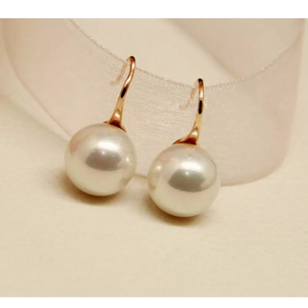 Elegant Pearl Crystal Rhinestone Stud Earrings